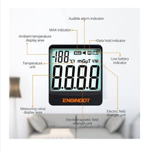 Load image into Gallery viewer, EMF Meter, ENGiNDOT 3-in-1 Electromagnetic Field Radiation Detector 5HZ-3500MHz, Digital LCD EMF Detector With 3 Levels Sound-Light Alarm - ghostswithin