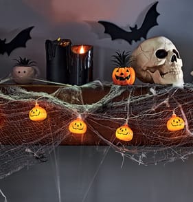 LARGE Haunted House 10 LED String Lights - Pumpkin - ghostswithin