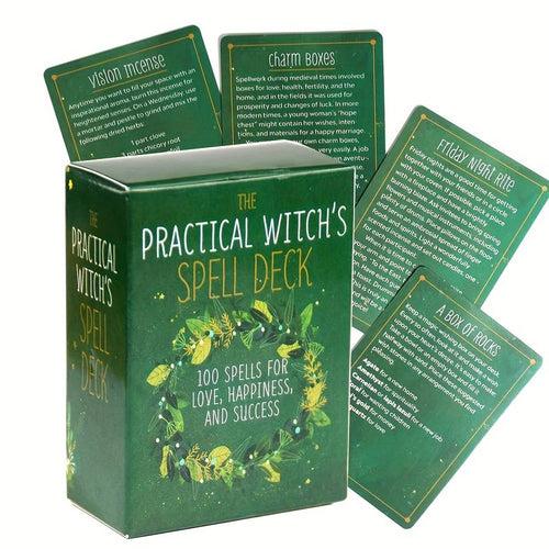 he Practical Witch Spell Deck Tarot Cards Laser Magic English Vision Board Games For Fate Divination Party Playing Oracle DecK - ghostswithin