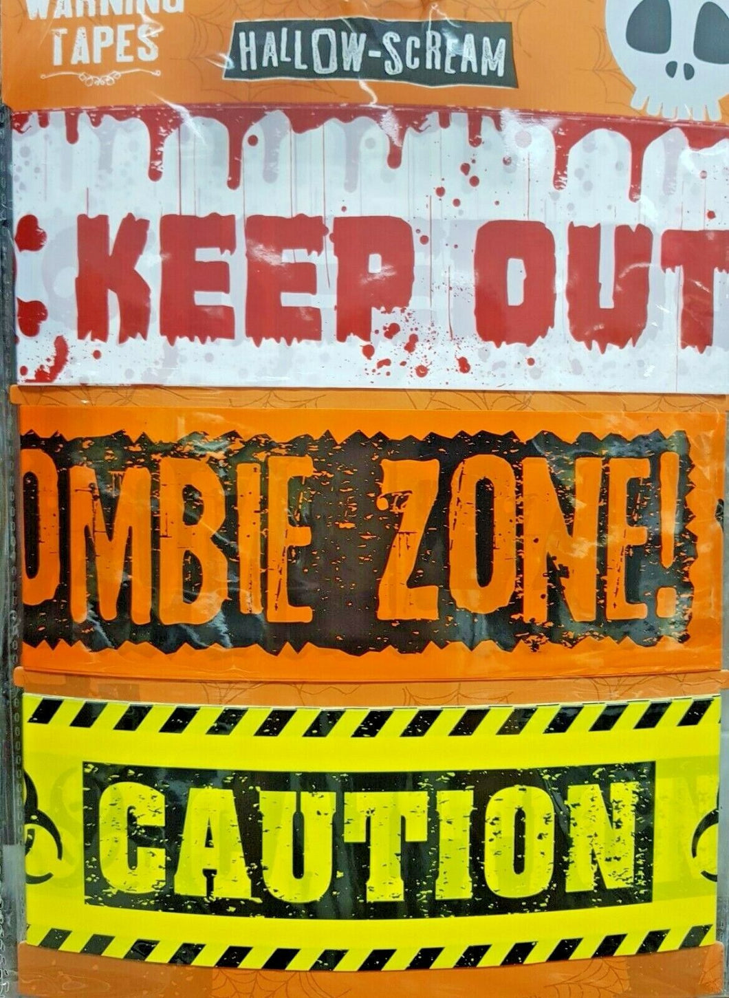 3x hallow scream warning tape