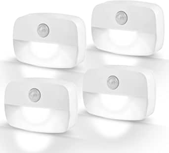 LED Motion Sensor Night Light, [4 Pack] Stick-On Night Light by Battery Powered, - ghostswithin