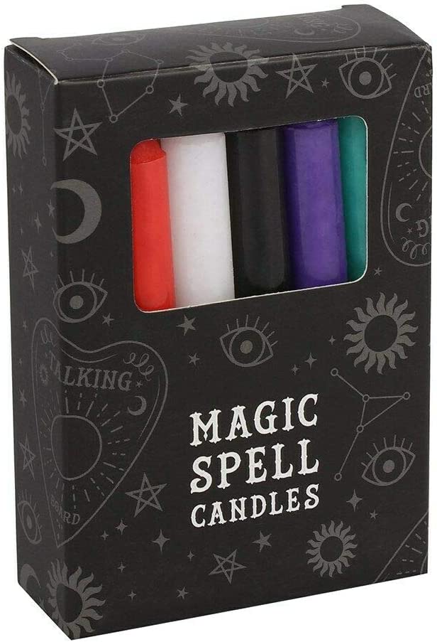 Green Tree Mixed Colour Spell Candles Pack of 12