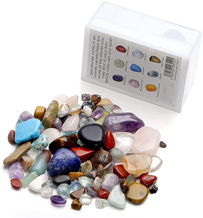JSDDE Mineral Variety Tumbled Crystals Stone Reiki Healing Energy Crystal Meteorite Gemstone for Chakra Balancing Meditation Crystal Collection - ghostswithin