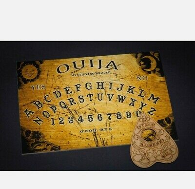 ghost hunting Wooden Ouija Board game & Planchette with instruction. - ghostswithin