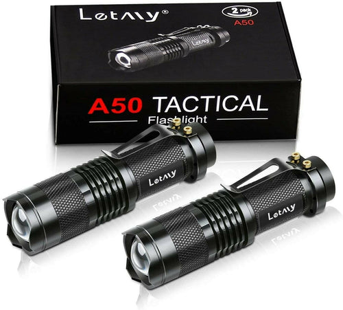 Pack of 2 Small LED Torches, LETMY 300 Lumens Super Bright Mini Torch Flashlight - ghostswithin